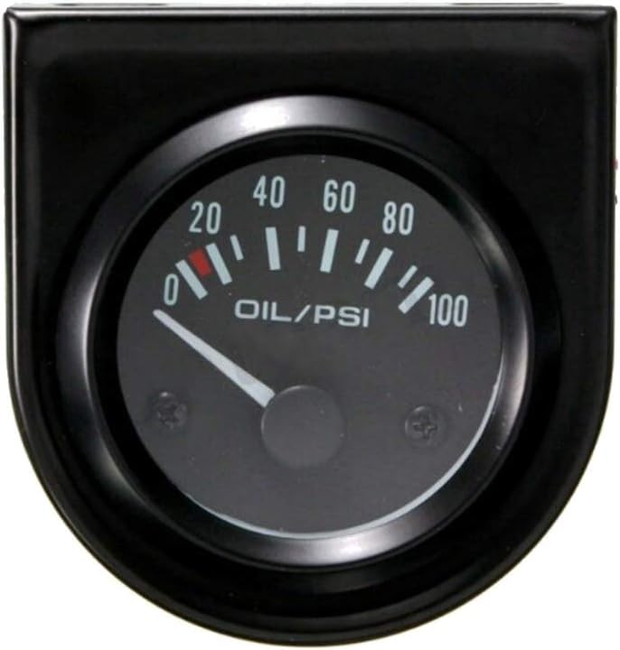 E Support Universal Car 2" 52mm Pointer Oil Press Pressure Gauge Meter Celsius White LED Light Indicator Display Electrical - Image 4